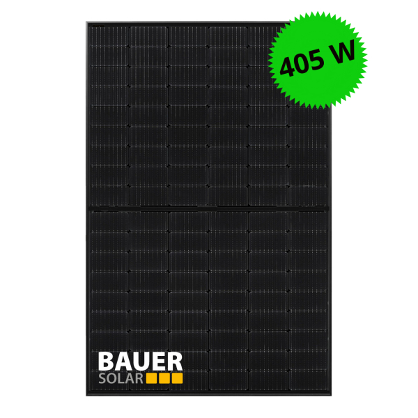 BAUER SOLAR Superblack Monokristallines Halbzell-Modul 405wp